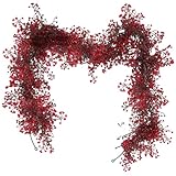 Opatiny Ghirlanda floreale finta da 170 cm, decorazione natalizia e per matrimoni, decorazione artificiale con fiori colorati, plastica resistente, per porta d