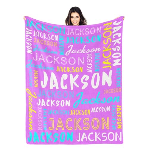Personalized Name Blanket Customized Baby Blankets for Girls Boys Adults Monogrammed Blankets and Throws Christmas Birthday Mothers Fathers Valentines Day Gift