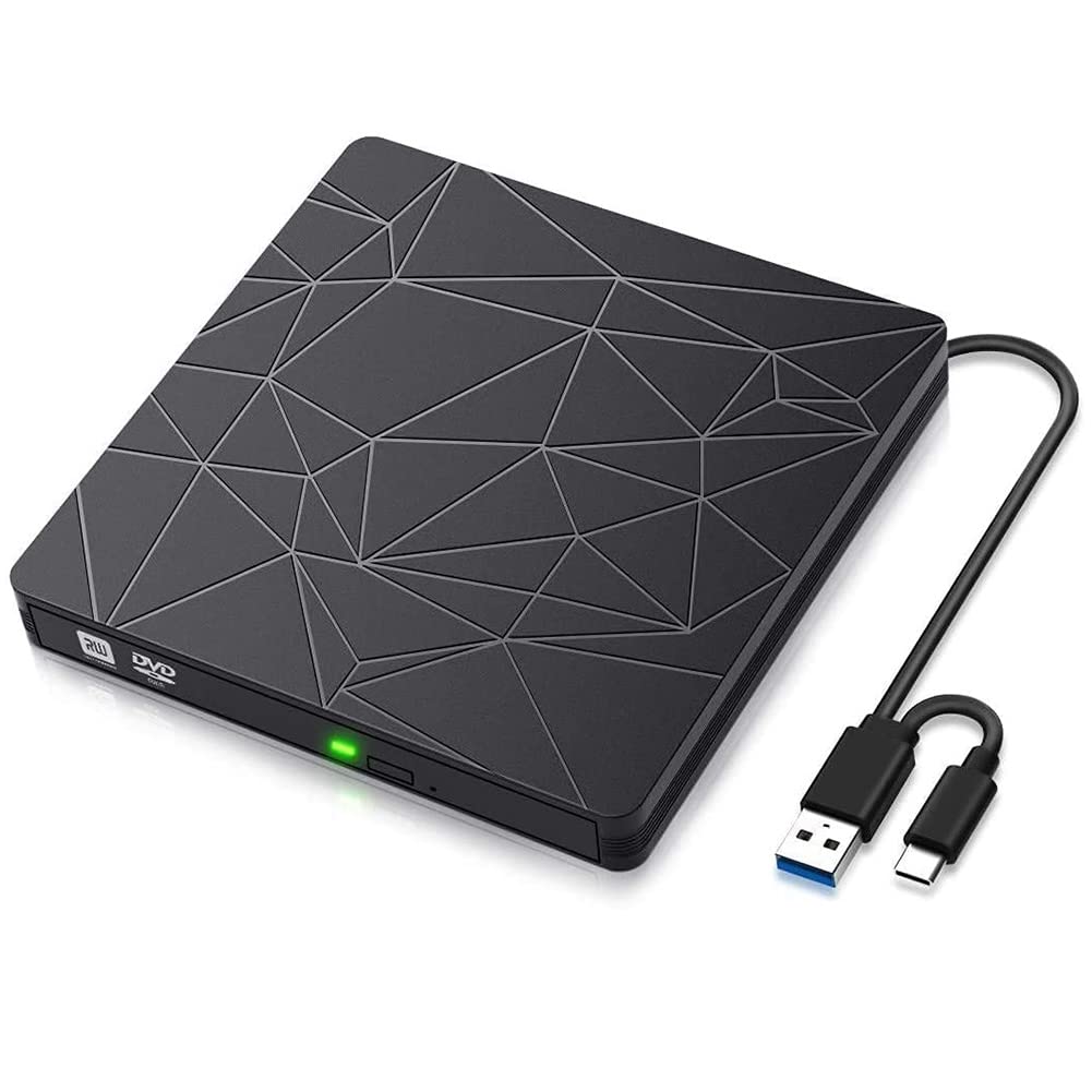 Lecteur de DVD graveur de CD USB Type C double interface pour PC et ordinateur - 7