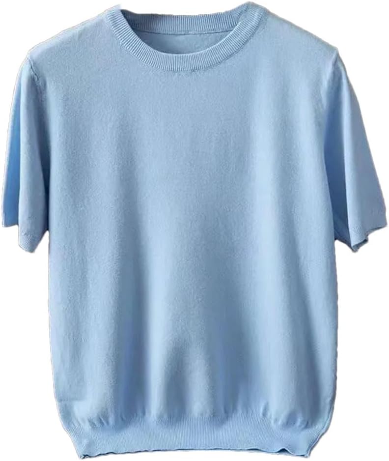 Men's Cashmere T-Shirt O-Neck Tee