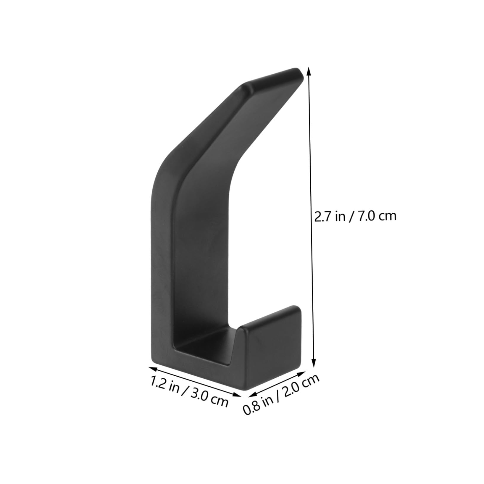 Ganchos Hogar de Aluminio Negro 5 Piezas, Montaje en Pared