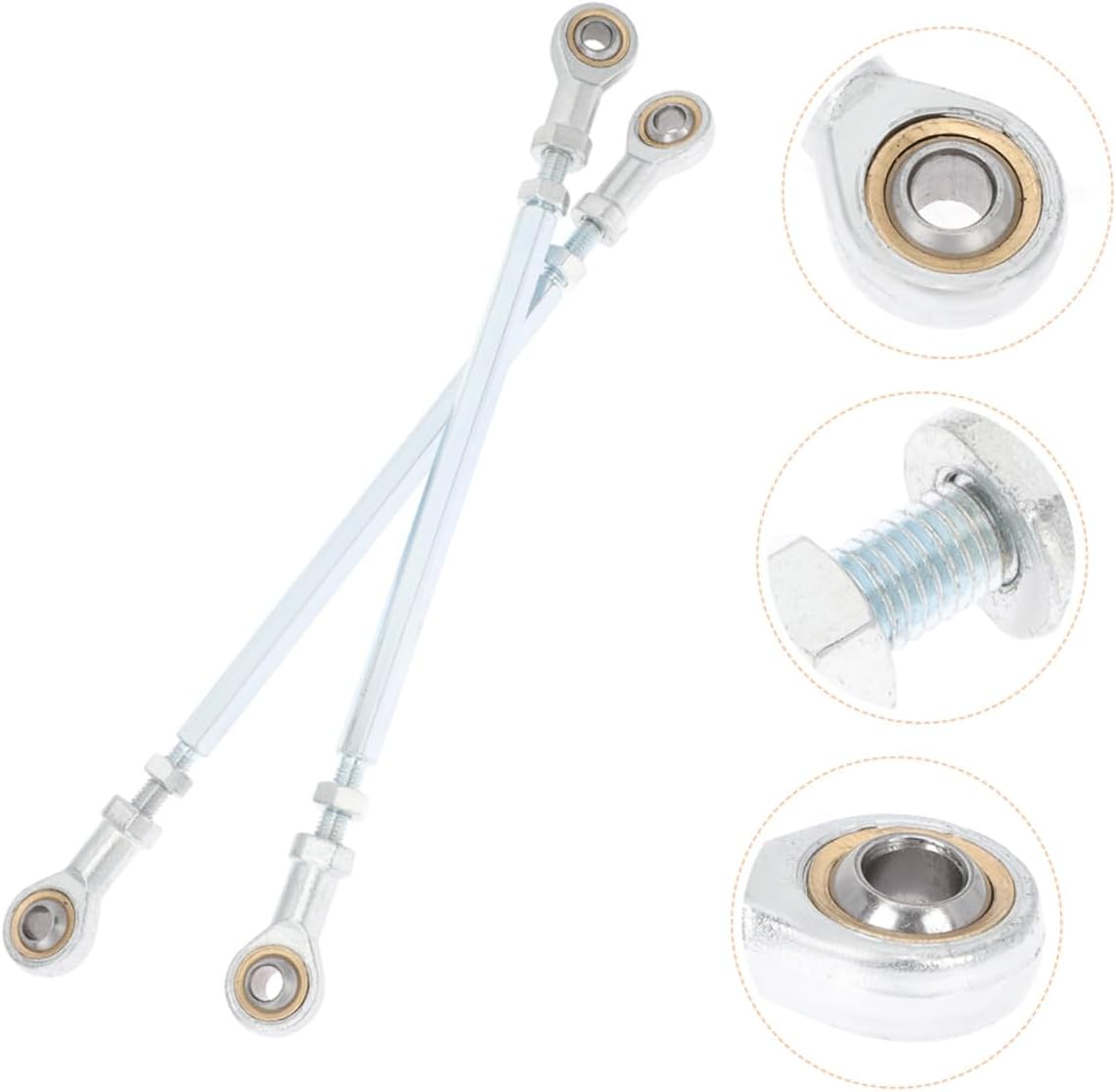 Cabilock 4pcs Mini Steering Stem Tie Rod Assembly Kit for ATV Repair Compatible Beach Cart Accessories