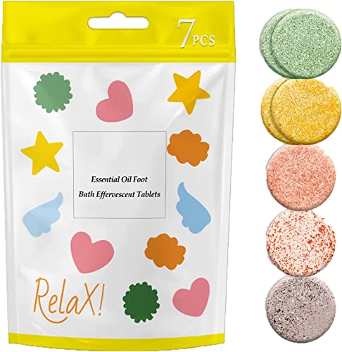 NatureShape Comprimés effervescents pour bain de pieds aux huiles essentielles, Bain de pieds bio avec sel de bain, Comprimé effervescent pour bain de pieds (1Pack) Cover