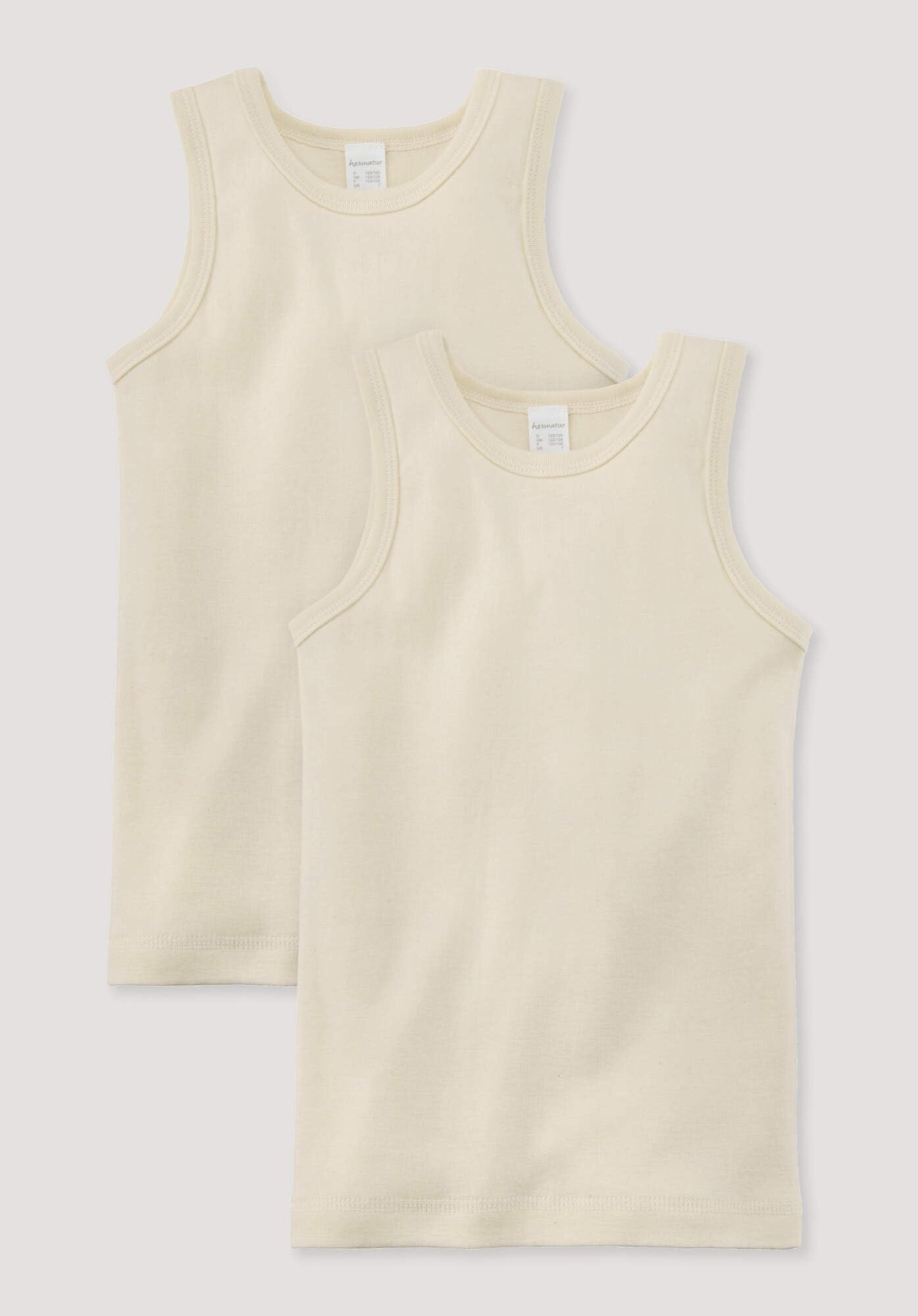 hessnatur Achselshirt 2er-Set Mädchen Jungen Bio-Baumwolle nachhaltig Fair Wear Foundation