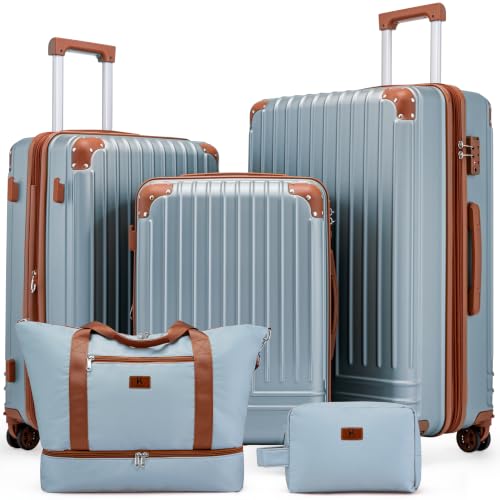 Image of KUNEL Luggage Sets 5 Piece, Hardshell Expandable Suitcase, 20 /24 /28inch