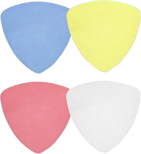 Jagowa 4 Pcs Tailor Sewing Chalk Triangle Invisible Box Colorful Garment Line Drawing Pen Tool for Marking Fabric (White, Yellow, Red, Blue)