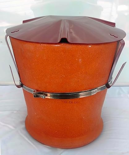 Savecap Pot Cap Capper Terracotta for disused Chimney 125-250mm Internal Diameter. for Wood Log Burners and multifuel stoves