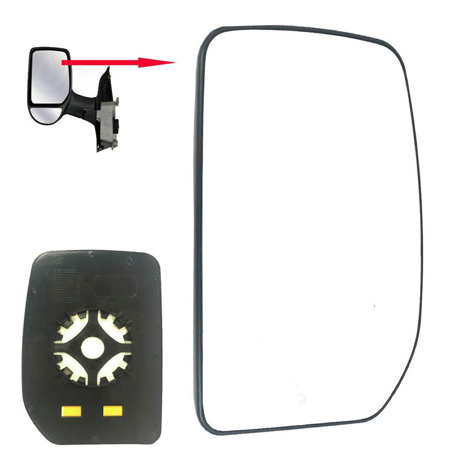 Buy Left Side Nearside Passenger Door Wing Mirror Upper Glass (Non