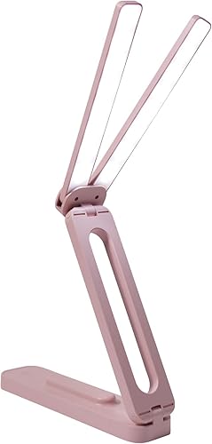 Miniatura 1 de Lámpara de escritorio LED plegable y ajustable, luz portátil de doble cabezal con atenuación continua y 3 modos de color para mesita de noche,