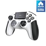 NACON Revolution 5 Pro Officially Licensed PlayStation Wireless Gaming Controller for PS5 / PS4 / PC - Hall Effect, Trigger Stops, Mappable Buttons, Bluetooth Audio - White