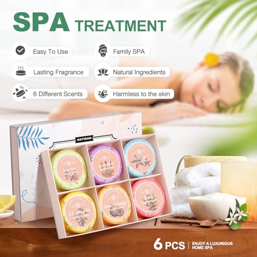 Hatisan Shower Steamers Aromatherapy, Shower Bombs with Essential Oils, Self Care and Relaxation Spa Kit Gifts for Women(6PCS) - Image 3