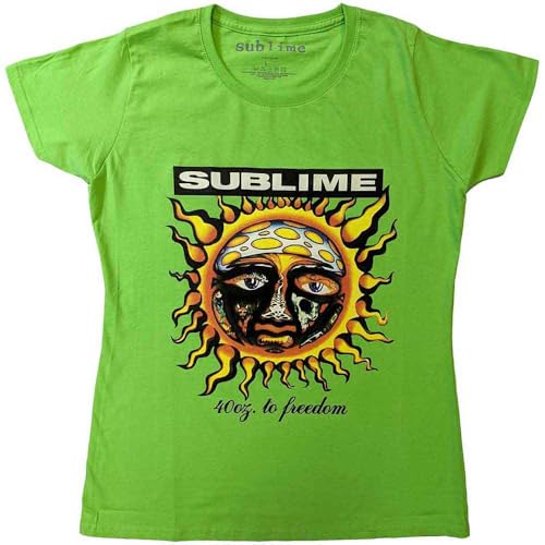 Rock Off officially licensed products Sublime 40oz to Freedom Junior Top X-Small Green