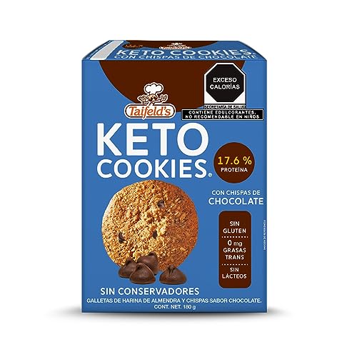 Keto, Taifelds Keto Cookies con Chispas de Chocolate, Galletas Keto con chispas de chocolate 180g