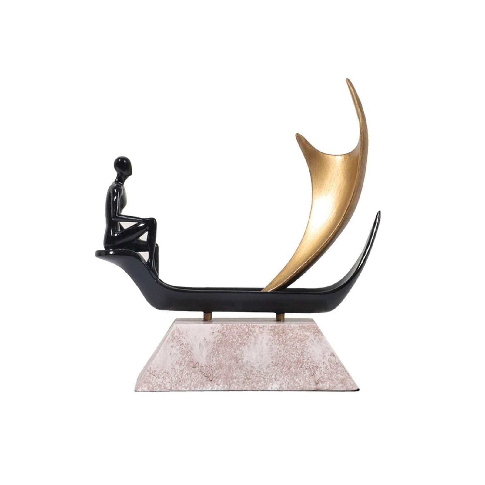 AILIUXIAOYAN Home Hecor Creative Abstract Art Resin Figure Sailboat Ornament Coffee Table Entryway Decoration