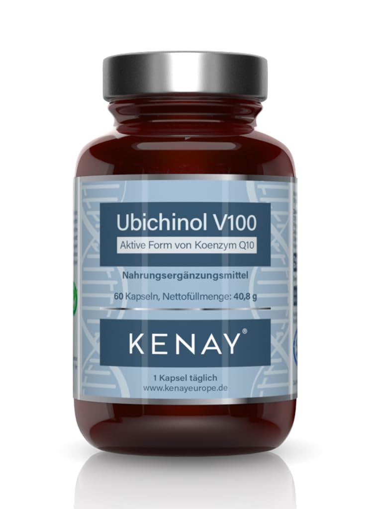 Ubichinol V100 | Aktive Form von Koenzym Q10 | 100mg 60 Kapseln