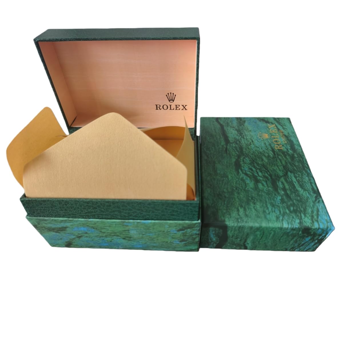 Scatola Display Verde - Custodia Orologio Singola Pelle, Organizer Legno con Cuscino Protezione per Rolex Cosmograph Daytona