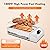 KONKENIE 110V 1800W Commercial Electric Grill Barbecue Oven Stainless Steel Kitchen Machine for Indoor Outdoor Use Sliver (21.26x11.02x5.31in)
