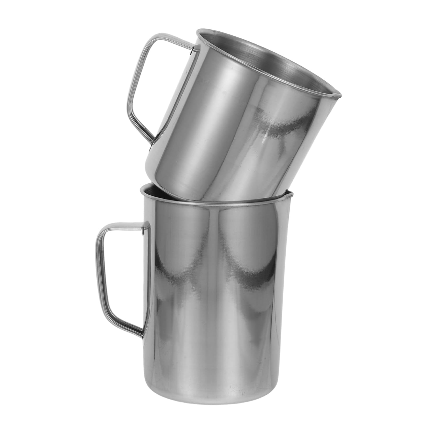 Lot De 2 Tasses À Mesurer Robustes En Acier Inoxydable Pour Liquides Pour La Pâtisserie Les Laboratoires
