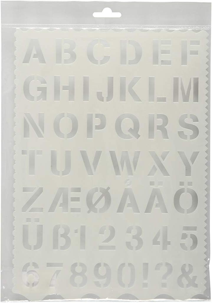 Shape Template, Size 21x29 cm, Letters and Numbers, 1pc