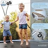 KINETIC SPORTS Trampolin Outdoor 'Salto Plus' Ø 183/244/305/366/400/430/490 cm - Komplett-Set für Kinder, USA Sprungtuch, Netz, Randpolster, Leiter - bis zu 160kg - 4