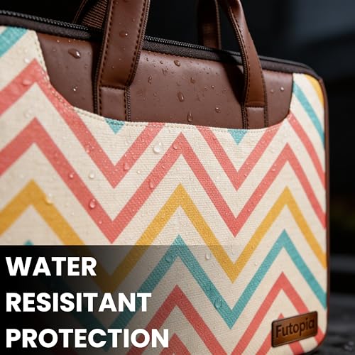 Image of Futopia Stylish Printed Laptop Sleeve Bag 15.6-16 Inch with Handle | Laptop Case Cover | Water Resistant & Shockproof | Padded Interior | Laptop, Notebooks Bag for Office, College & Travel