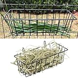 2pc Hay Feeder for Rabbit, Guinea Pig, Bunny, Chinchilla, Metal Frame Hay Feeder, Hanging Feeder Small Animal Basket with Hook Metal Grass Holder (Black)