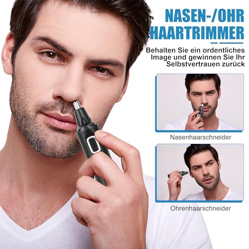 Nasenhaartrimmer Herren, 2 in 1 Nasenhaartrimmer, Nasenhaarschneider, Ohrhaarschneider,...