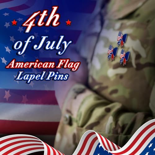 Image of Tondiamo Patriotic Lapel Pins Gift Bulk USA Flag Brooch Badges for Memorial Day 4th of July Veteran Soldier Remembrance Favor