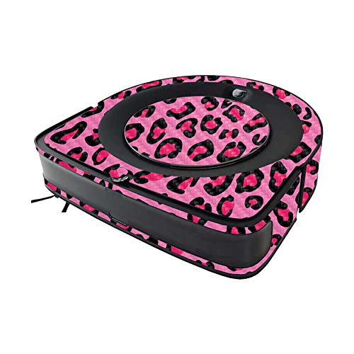 Image of MightySkins Carbon Fiber Skin Compatible with iRobot Roomba s9 Vacuum - Pink Leopard | Textured Carbon Fiber Finish | Easy to Apply and Change Styles | Made in The USA