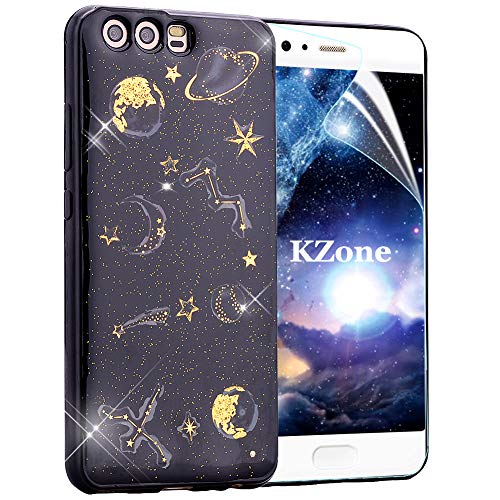 OKZone Cover Huawei P10, [Serie Notte Stellata] Custodia Lucciante con Brillantini Glitters Ultra Sottile Designer Case Cover per Huawei P10
