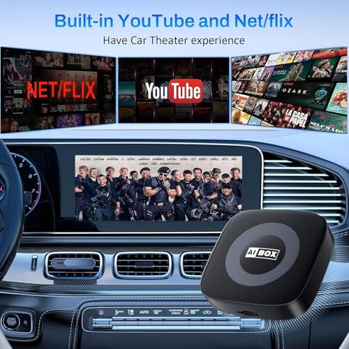 Ai Magic Box for Streaming Net/Flix/YouTube/TikTok, Wireless CarPlay Adapter Dongle Support TF Card for OEM Wired Car Play & Android Auto Cars Ai Box Carplay — view 4