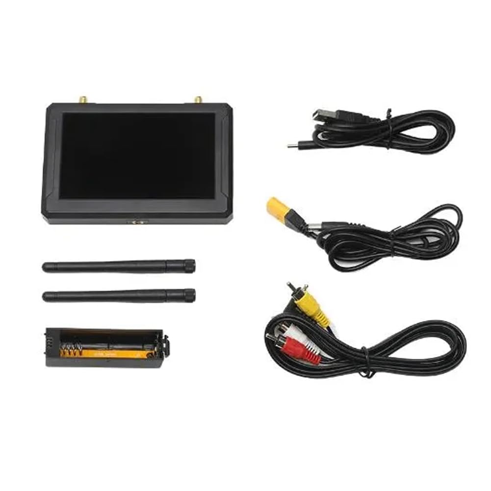 M5F 5 Pollici Monitor FPV 800 * 480 con Ricevitore Diversity Steadyview Integrato A 60FPS DVR per Drone FPV Quadricottero Modello RC