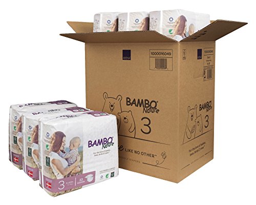 Bambo Nature Premium Eco-Friendly Baby Diapers (SIZES 1 TO 6 AVAILABLE), Size 3, 198 Count