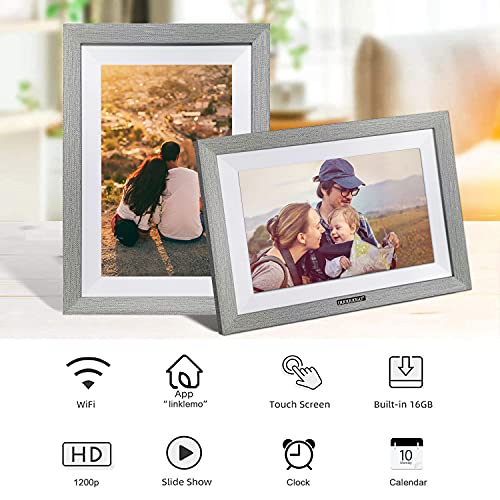 Digitale wifi-fotolijst, 25,4 cm (10 inch) met IPS-display, touchscreen, digitale fotolijst, deel foto's en video's… - Image 3