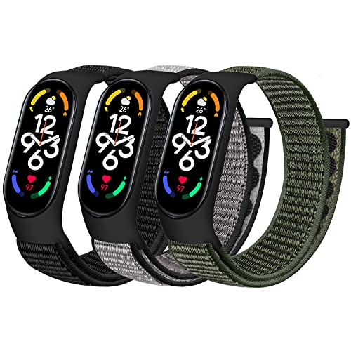 WNIPH Nylon Band Compatible with Xiaomi Mi Band 7/Mi Band 6/Mi Band 5/Mi Band 4/Mi Band 3/Amazfit...