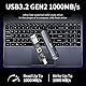 SSK 1TB USB C Stick bis zu 1000MB/S, Dual Mini USB Stick USB 3.2 Gen2 Type-A und Typ-C Externe Solid State Drives Portable SSD für iPhone 15/16/PS4/Android-Telefon/Tablet/Windows/Mac