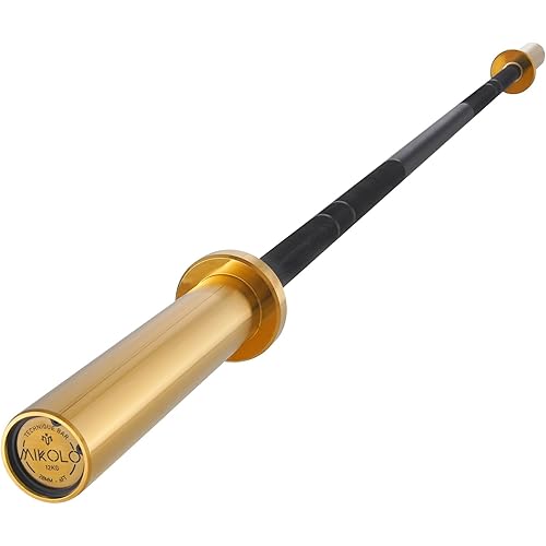 Mikolo 7ft Olympic Barbell, Barbell for Weightlifting and Powerlifting 45lb, Olympic Bar for 1500lbs Capacity, Weight Bar Fit 2” Standard Weights