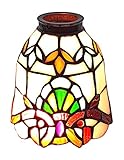 Tiffany Style Lamp Shade Only, Chandelier and Wall Lamp Replacement Shade, NAD06001, Baroque Style, Stained Glass Chimney, Dual Use, Multi-colored by NADUOXRK