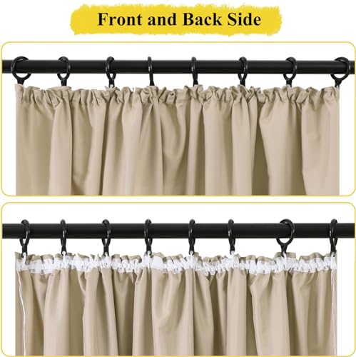 L.Z.E Non-See-Through Curtains Sand Beige - Image 3