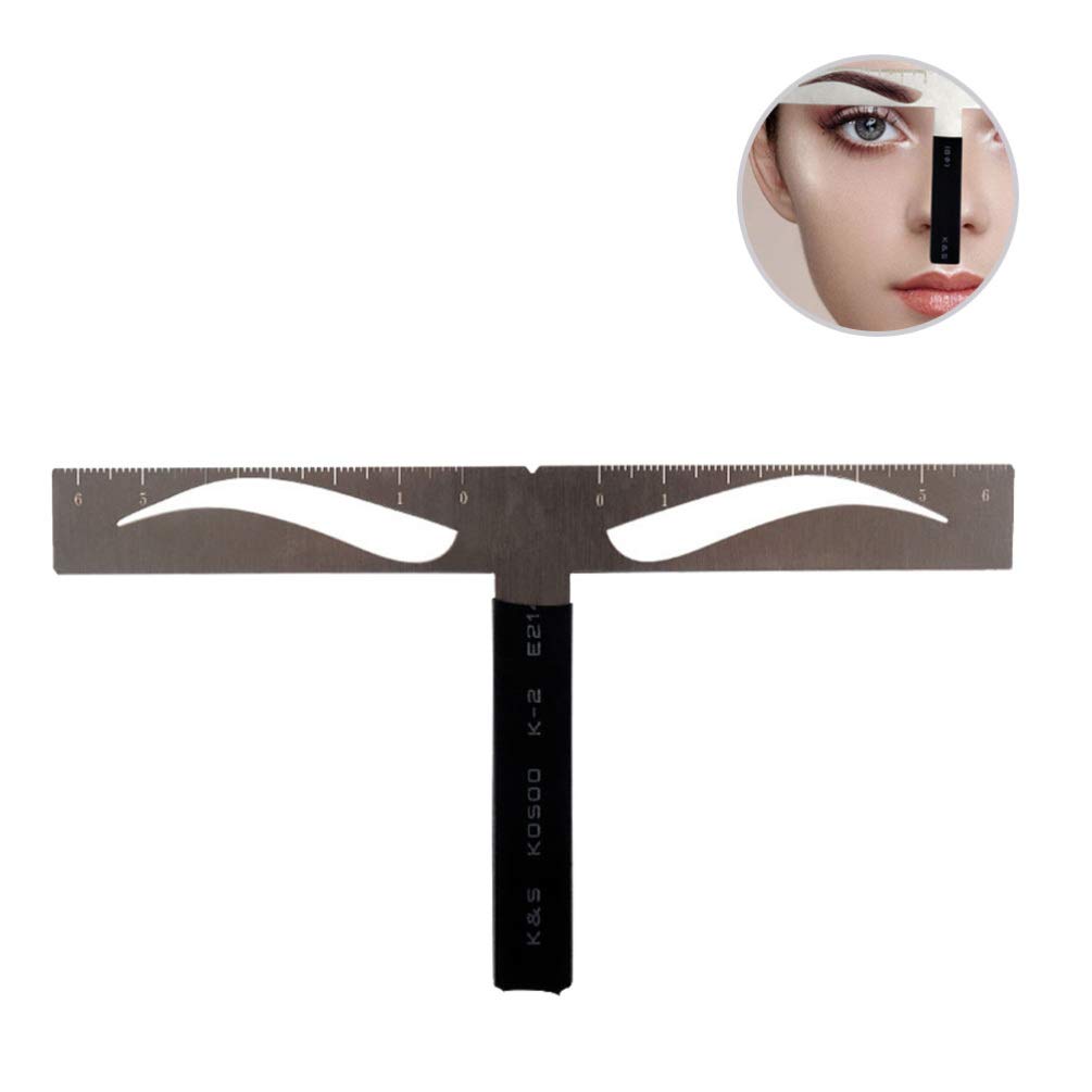 Buy Minkissy Professional Eyebrow Stencil Ruler Reusable Threepoint