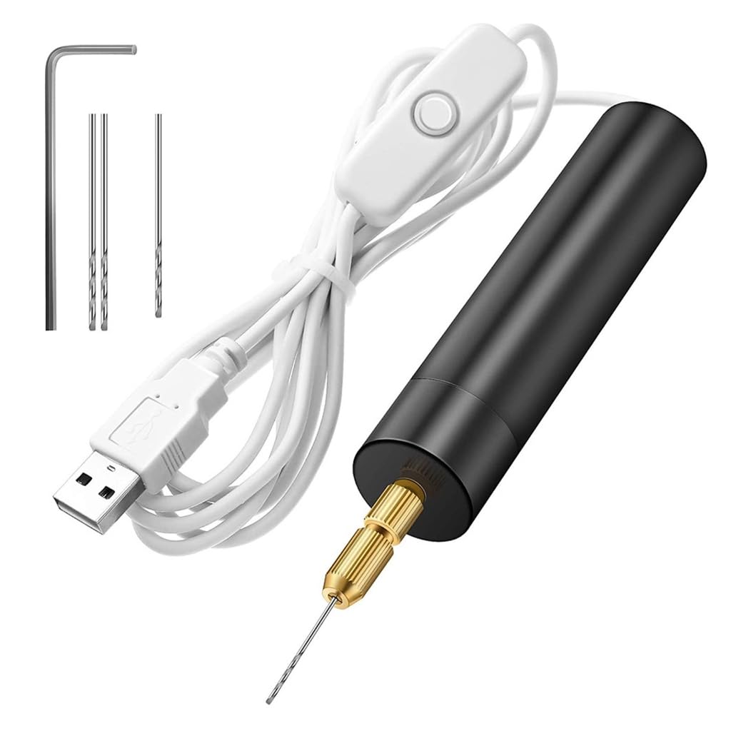 Portable Mini Electric Drill for Epoxy Resin, Jewelry Engraving Tool, Wood and USB Pencil Tool Set