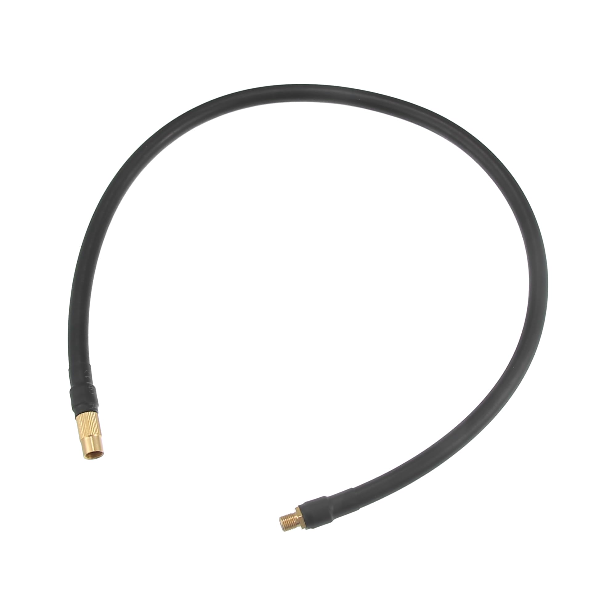 60cm Threaded Tire Inflator Extension Hose Chuck Adapter Air Pump Tube Tire Valve Pipe for Car Truck Bike MTB Copper Rubber Black Copper Tone