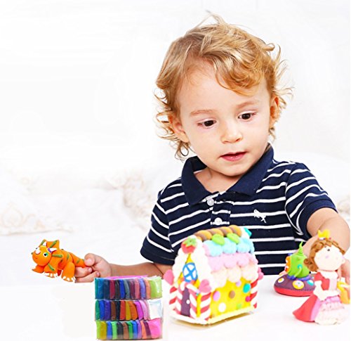 Szsrcywd 36 PCS Colorful Kids Modeling Soft Clay Air Dry Clay Studio Toy 36 Bright Color No-Toxic Modeling Clay Creative DIY Crafts