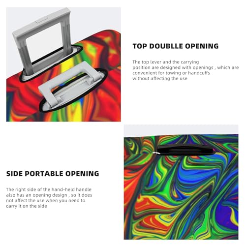 Travel Luggage Cover Protector - Pride Rainbow Washable Suitcase Covers For 18-32 Inch Luggage3