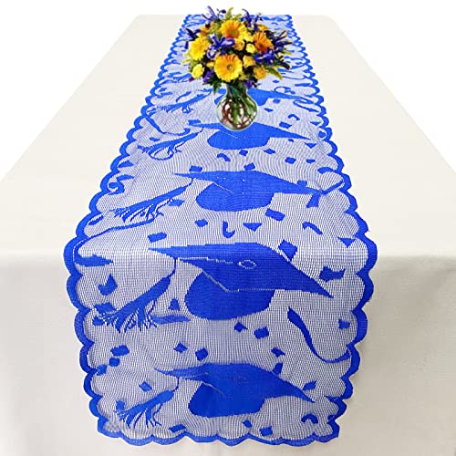 Camino de mesa de graduación 2023 de 72 pulgadas, decoración de mesa de graduación, azul marino, idea de decoración de centro de mesa de graduación, suministros de fiesta de graduación 2023