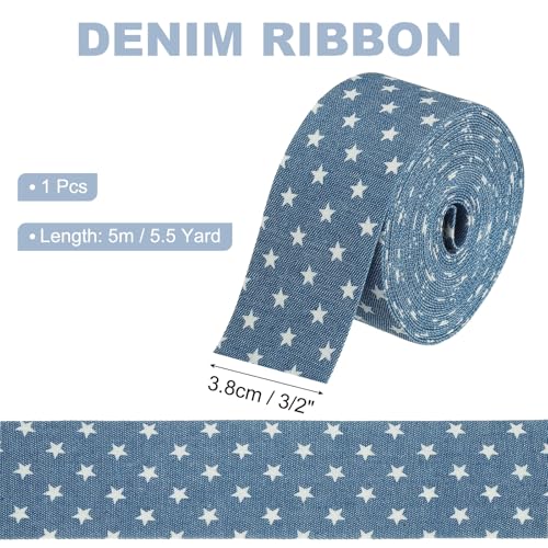 Ruban en jean pour customisation vêtements et décorations fait main bleu