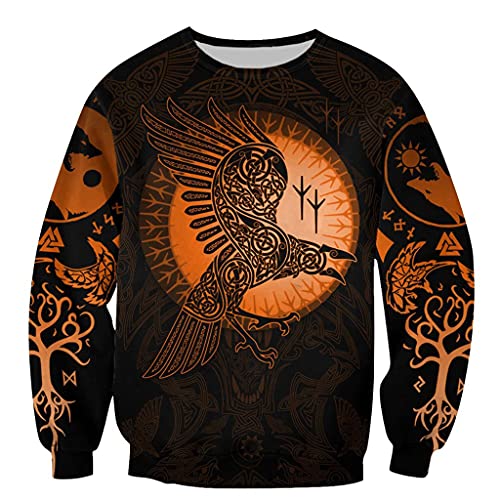 Sweat à capuche de la mythologie nordique coupe large pour masquer les formes