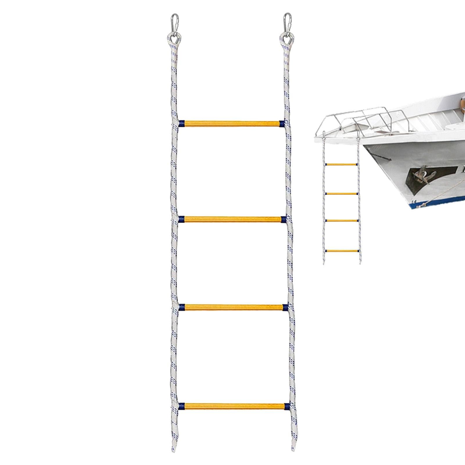 4 Stufen Bootsleiter Marine-Strickleiter Boots-Strickleiter Bootsleiter Klappbar Strickleiter Mit 2 Haken Schlauchboot Leiter Bootsleiter Für Boot Abnehmbar Für Schlauchboot Kajak Motorboot Kanufahren