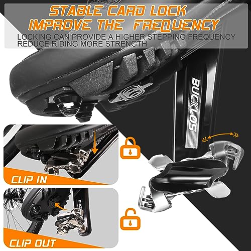 BUCKLOS Dual Sided Clipless Pedals