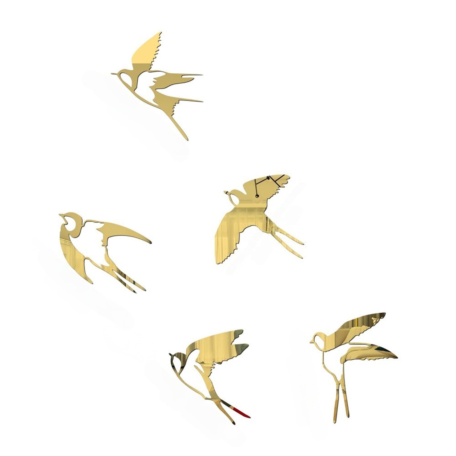 COOLHOOD Mirrour Wall Sticker Bird Decal for Sofa Background, Bathroom, Bedroom, Living Room Decor Bird Wall Decal